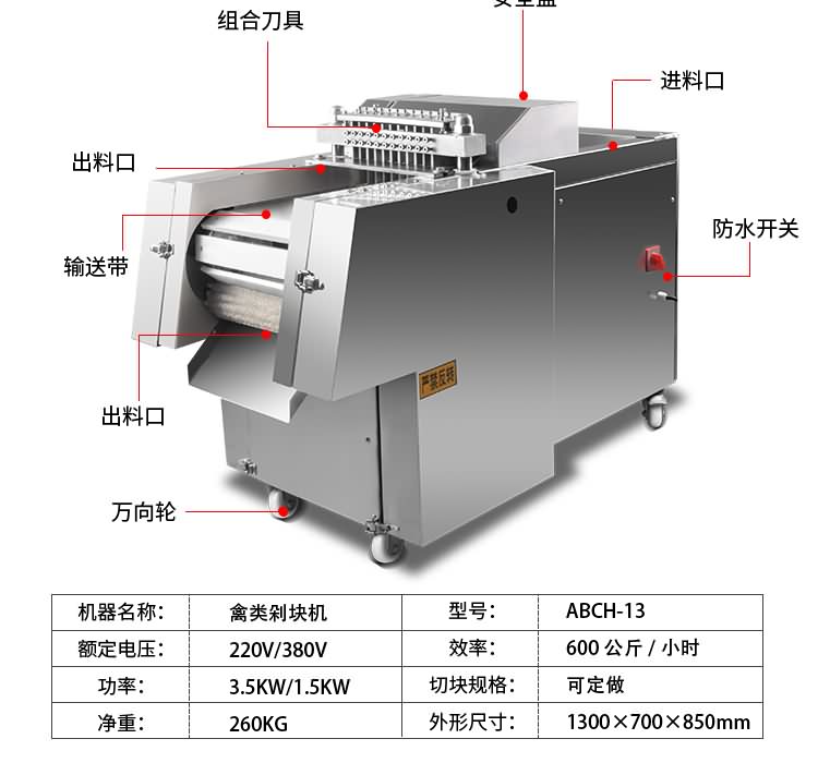 艾博驰ABCH-13禽肉类剁块机9